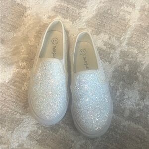 Cat & Jack Glittery White Kids Sneakers